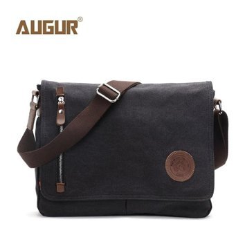 Augur 8501 Gündelik Kanvas Çapraz Siyah Erkek Sırt Çantası