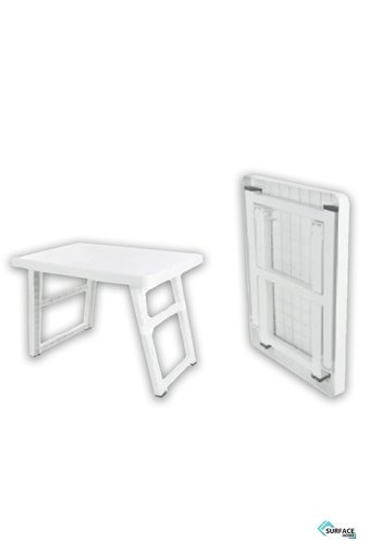 Surfacehome Katlanabilir Dikdörtgen Plastik 71.5x47.5 cm Beyaz Kamp Masası