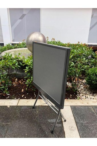 Süsler Home Concept Katlanabilir Kare Plastik 60x60 cm Gri Kamp Masası