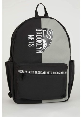 Defacto Nba Brooklyn Nets Su İtici Kumaş A4613Axnskr1 Erkek Sırt Çantası Çok Renkli