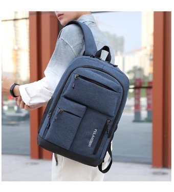 Happyplanet Xiaoqitt Su Geçirmez Oxford Kumaş 02 Erkek Sırt Çantası Koyu Gri