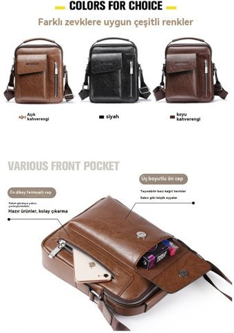 Eternal Luck Crossbody Doku Koyu Kahverengi Erkek Sırt Çantası