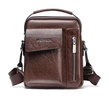 Eternal Luck Crossbody Doku Koyu Kahverengi Erkek Sırt Çantası