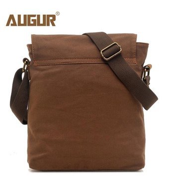 Augur 9088 Retro Kanvas Çapraz Kahve Kahverengi Erkek Sırt Çantası