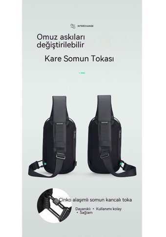 Alibeemark Ryden Sert Kabuklu Su Geçirmez Dan Askılı Usb Siyah Erkek Sırt Çantası