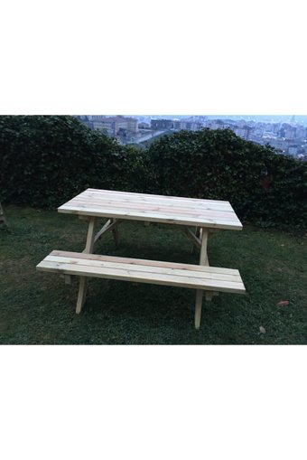 Kalpakoğlu Ticaret Dikdörtgen Ahşap 72x148 cm Kahverengi Kamp Masası