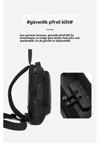 Eternal Luck Günlük Retro Siyah Erkek Sırt Çantası