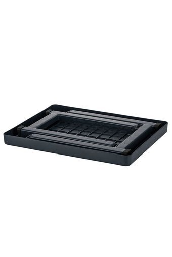 Bursev Katlanabilir Dikdörtgen Plastik 47x70 cm Antrasit Kamp Sehpası