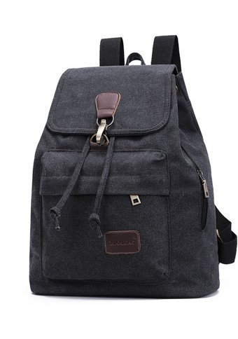Carrier Vintage Kanvas Siyah Kadın Sırt Çantası