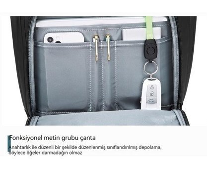 Eternal Luck Laptop Siyah Erkek Sırt Çantası