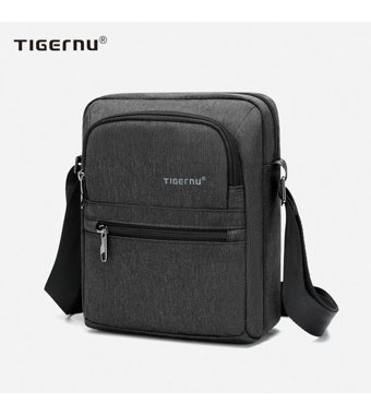 Tigernu Tl5105 Modaya Uygun Çapraz Gri Erkek Sırt Çantası - Siyah