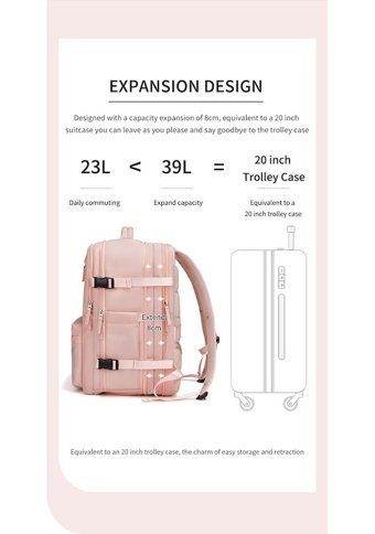 Wyanet Hespero Genişletilmiş Pembe Kadın Sırt Çantası