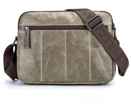 Generic Bullcaptaın Hakiki Deri Crossbody Siyah Erkek Sırt Çantası