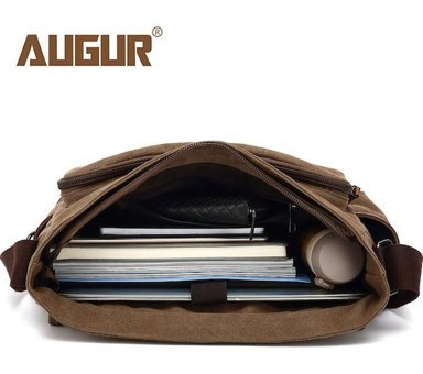 Augur 8507 Retro Çapraz Koyu Gri Erkek Sırt Çantası