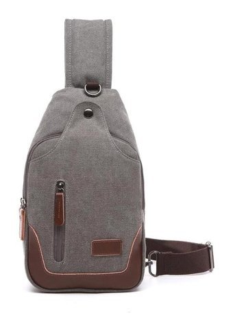Zuolunduo Moda Kanvas Çapraz Gri Erkek Sırt Çantası
