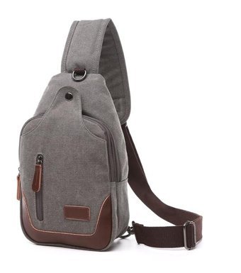 Zuolunduo Moda Kanvas Çapraz Gri Erkek Sırt Çantası