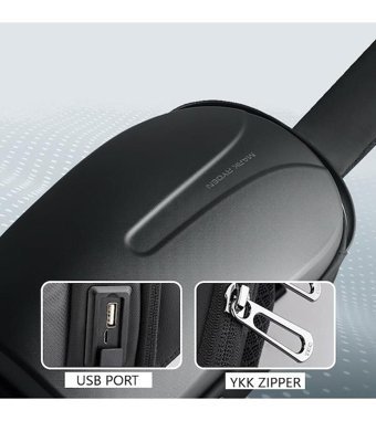 Mark Ryden Mr7402 Usb Şarj Portlu Siyah Çok Renkli Erkek Sırt Çantası