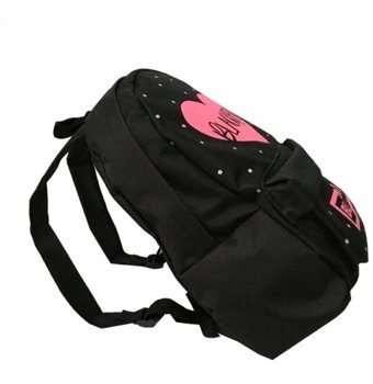Butik Buruc Siyah Black Pink Yazı Baskılı 18755 Siyah Kadın Sırt Çantası