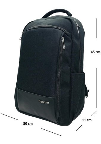 Necati Tek Bölmeli 15.6 İnc Petli Laptop Bölmeli Siyah 668 Erkek Sırt Çantası