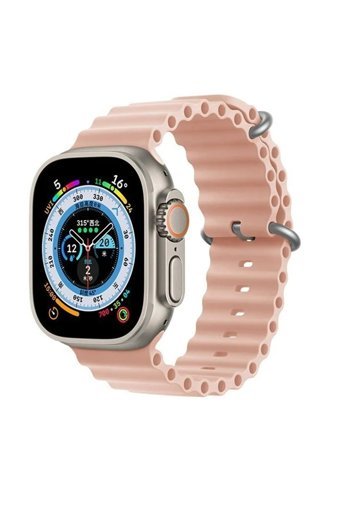 Psgt 1-2-3-4-5-6-7-8-Se-Ultra Silikon 42-44-45-49 mm Yetişkin Akıllı Saat Kordonu Pembe