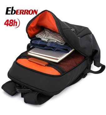 Eberron Günlük Hafif Siyah Erkek Sırt Çantası