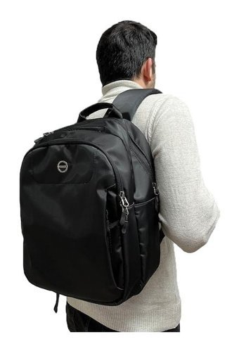 Fossil Siyah Gümüş Logo Siyah Kadın Sırt Çantası