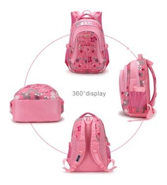 Sones Girls Sweet Moda Aşınmaya Dayanıklı Su Geçirmez Pembe Erkek Sırt Çantası