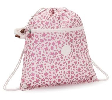Kipling Supertaboo Büzgülü Yüzücü Pembe Magıc Floral Kadın Sırt Çantası