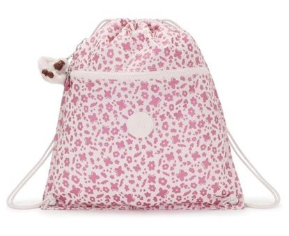 Kipling Supertaboo Büzgülü Yüzücü Pembe Magıc Floral Kadın Sırt Çantası