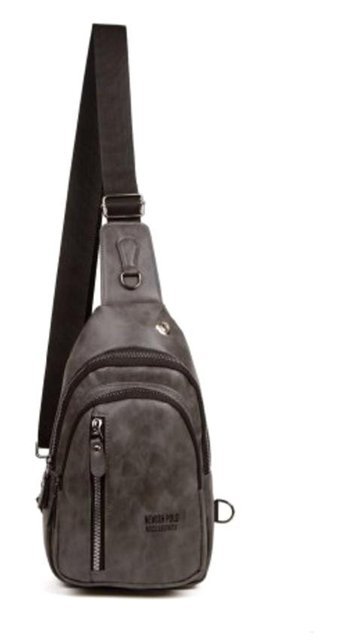 Newish Polo Body Bag Çapraz Ve Gri Suni Deri Erkek Sırt Çantası