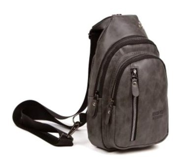 Newish Polo Body Bag Çapraz Ve Gri Suni Deri Erkek Sırt Çantası