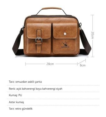 Wyanet Hespero Retro Crossbody Koyu Kahverengi Erkek Sırt Çantası