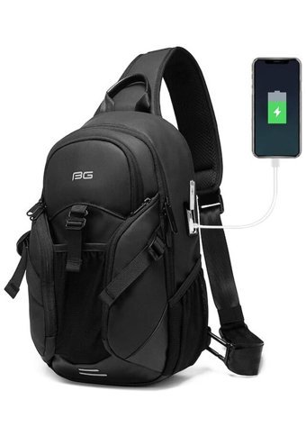 Bange Bg77120 Usb Şarj Portlu Tek Siyah Erkek Sırt Çantası