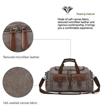 Zuolunduo Kanvas Crossbody Erkek Haki Sırt Çantası
