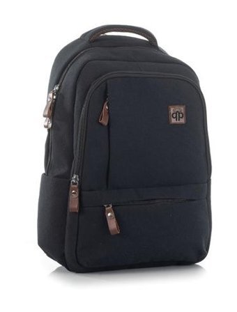 Paqpa Qp Madre Gabardin Kumaş Laptop Bölmeli Siyah Erkek Sırt Çantası