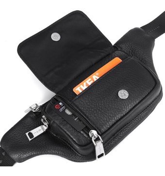 Generic Moda Ht28002 Eğik Satchel Siyah Erkek Sırt Çantası