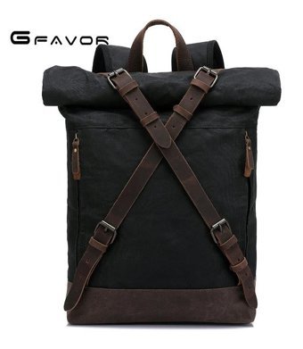 Gfavor Gf0151 Mumlu Kanvas Gündelik Siyah Erkek Sırt Çantası