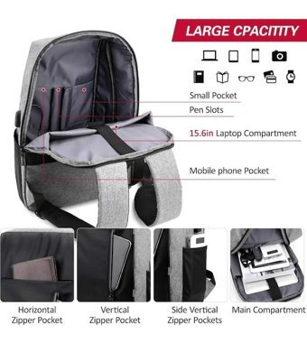 Kkfaka Laptop Kırmızı Erkek Sırt Çantası