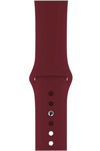 W Wopiece 2-3-4-5-6-7-8-Se Silikon 42-44-45 mm Yetişkin Akıllı Saat Kordonu Bordo