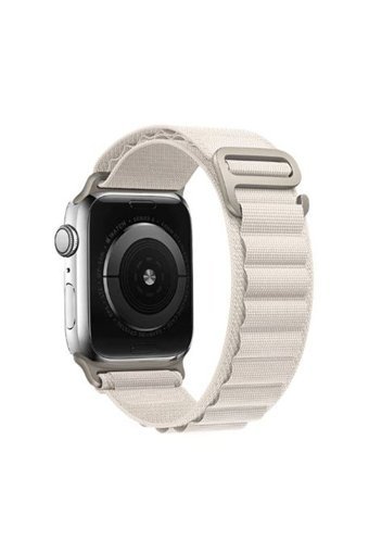 W Wopiece 1-2-3-4-5-6-7-8-Se-Ultra Hasır 42-44-45-49 mm Yetişkin Akıllı Saat Kordonu Beyaz