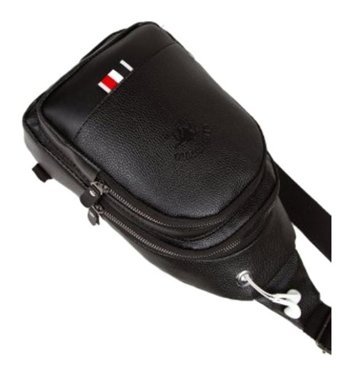 Newish Polo Body Bag Çapraz Suni Deri 1064 Siyah Erkek Sırt Çantası