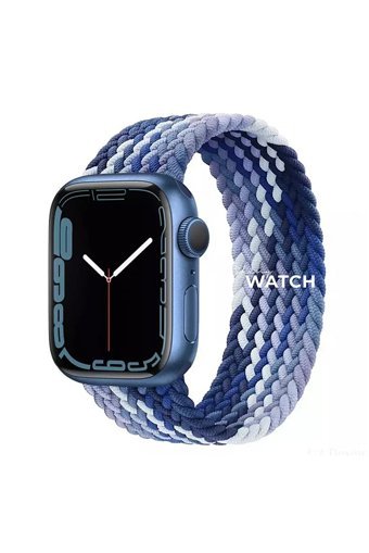 Shinytech Naylon 42-45-49 mm Yetişkin Akıllı Saat Kordonu Mavi