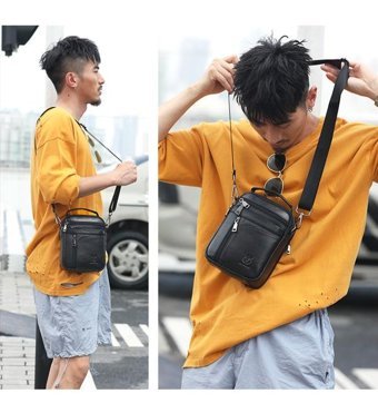 Bull Captan Retro Günlük Crossbody Siyah Erkek Sırt Çantası