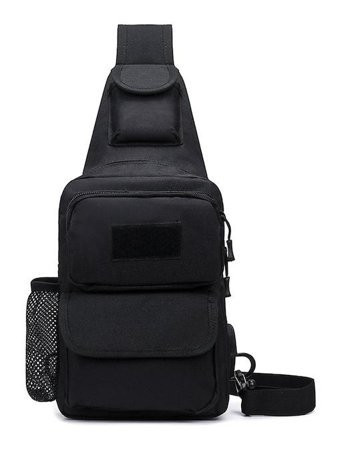 Yyoaka Taktik Kemeri Crossbody Mini Siyah Erkek Sırt Çantası