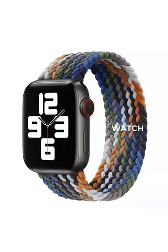 Shinytech Örgü Naylon 42-44-45-49 mm Yetişkin Akıllı Saat Kordonu Pastel Renkli