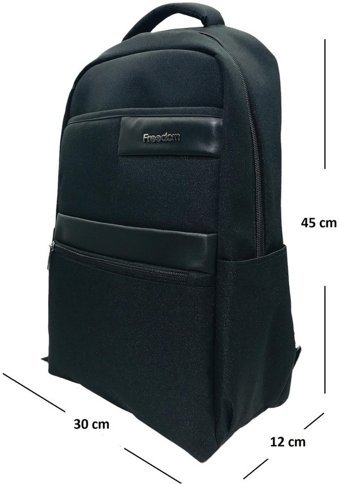 Necati Tek Bölmeli 15.6 İnc Petli Laptop Bölmeli Siyah 666 Erkek Sırt Çantası