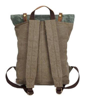 Generic Yaratıcı Vintage Seyahat Kanvas Yeşil Erkek Sırt Çantası