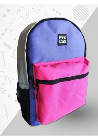Vatkalimon Pembe Mor Gri Kadın Sırt Çantası
