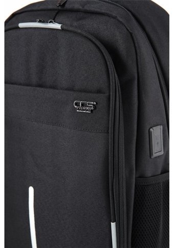 Ççs 51433 Laptop Bölmeli Siyah Erkek Sırt Çantası