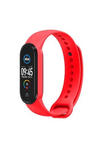 Fibaks Mi Band 5 Silikon Yetişkin Akıllı Saat Kordonu Mor